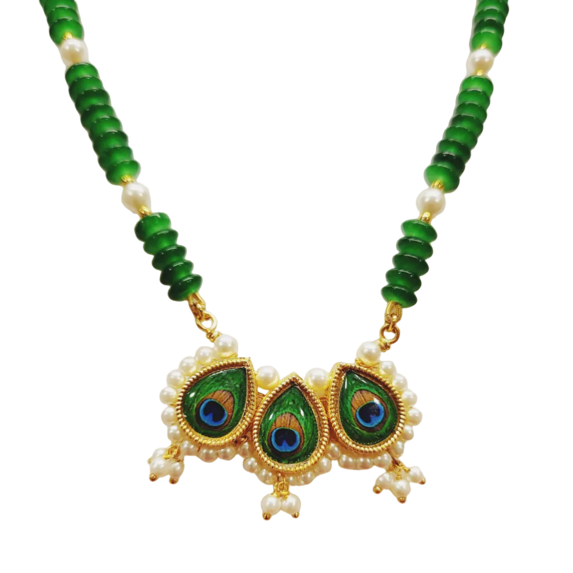 Mayur Pankh Pendant Set m608 608