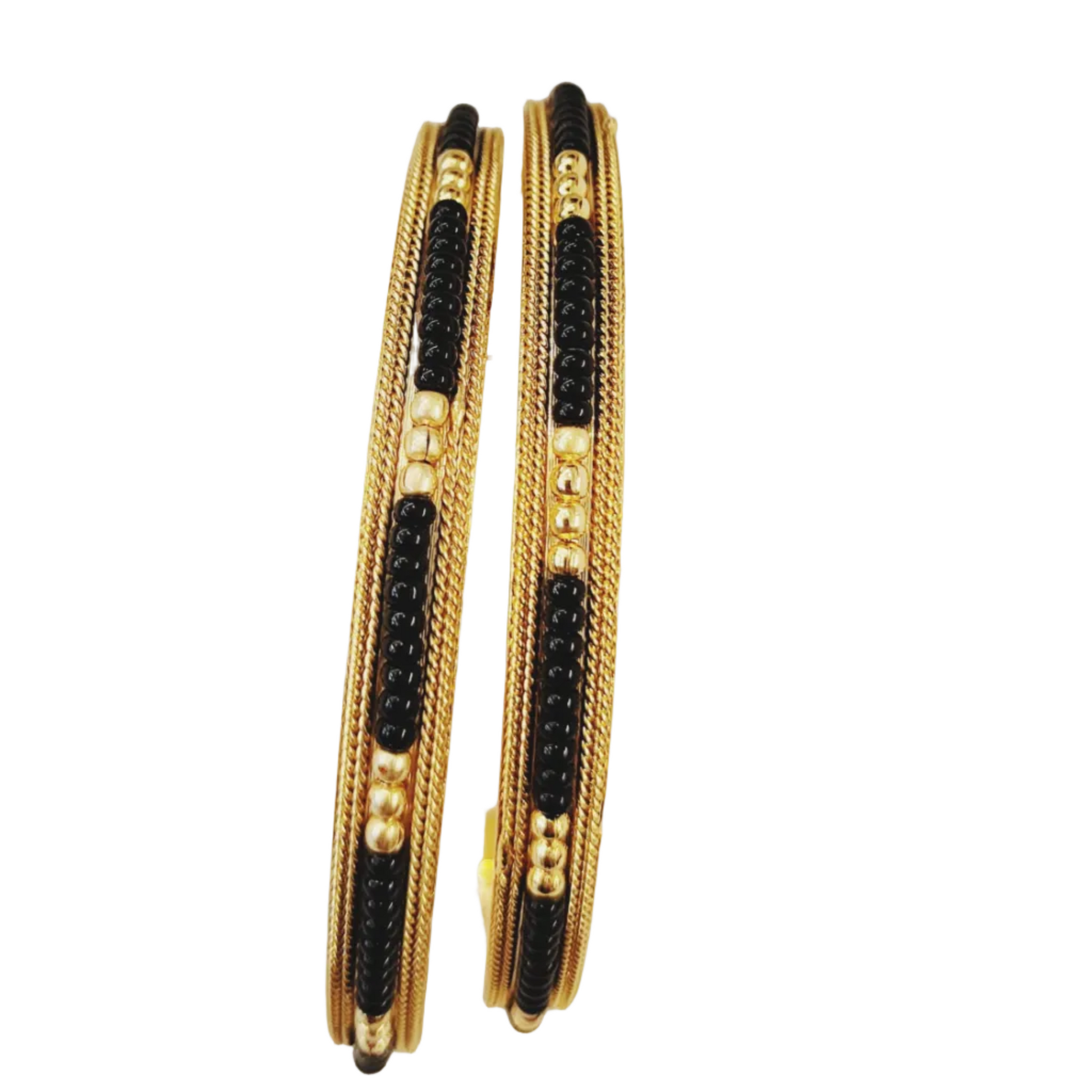 Black and Golden Beads Bangles m611 611