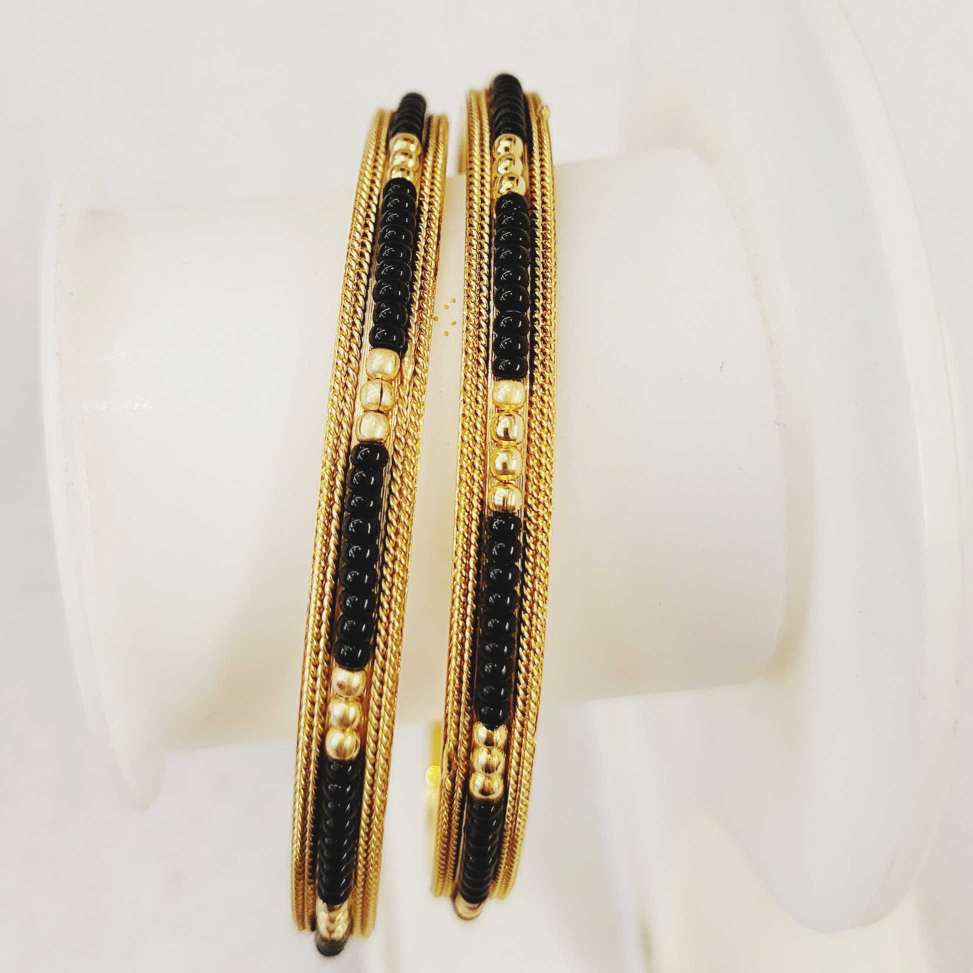 Black and Golden Beads Bangles m611 611