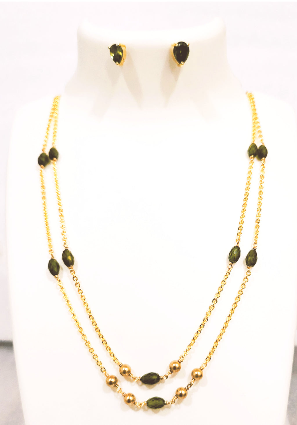 Peridot Green Chain Ranihaar m614 614