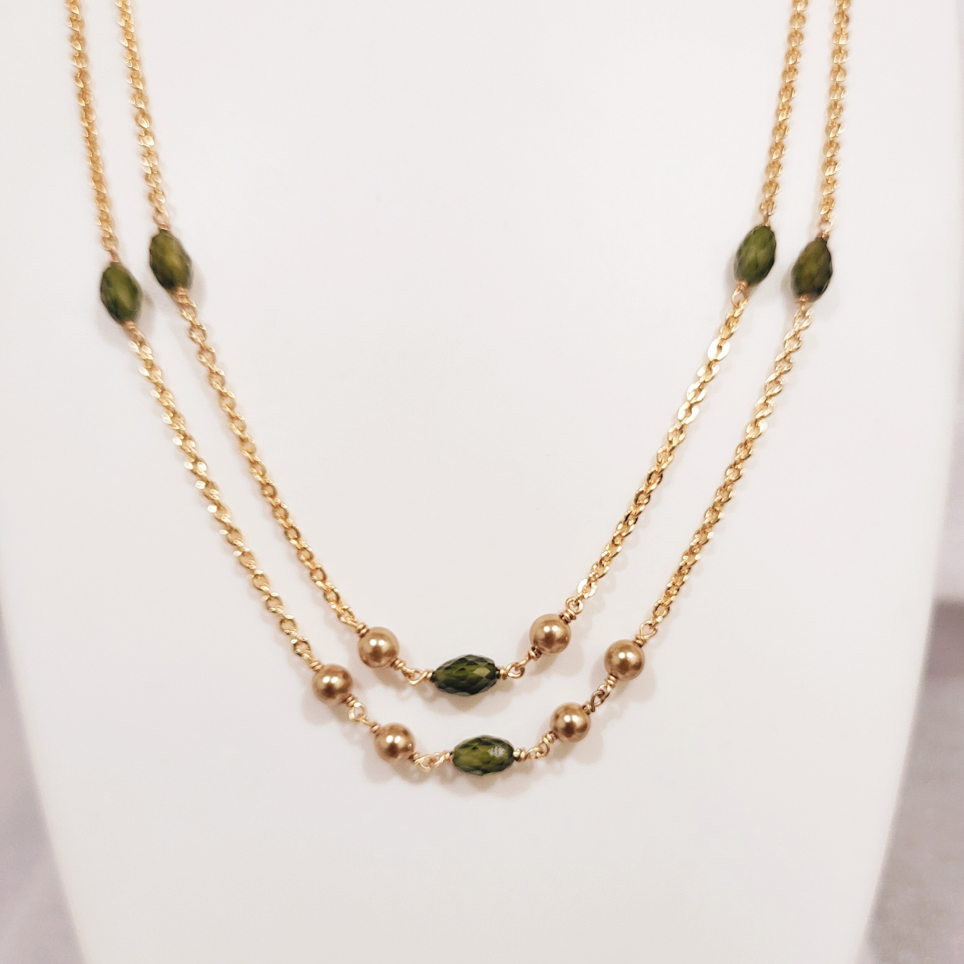 Peridot Green Chain Ranihaar m614 614