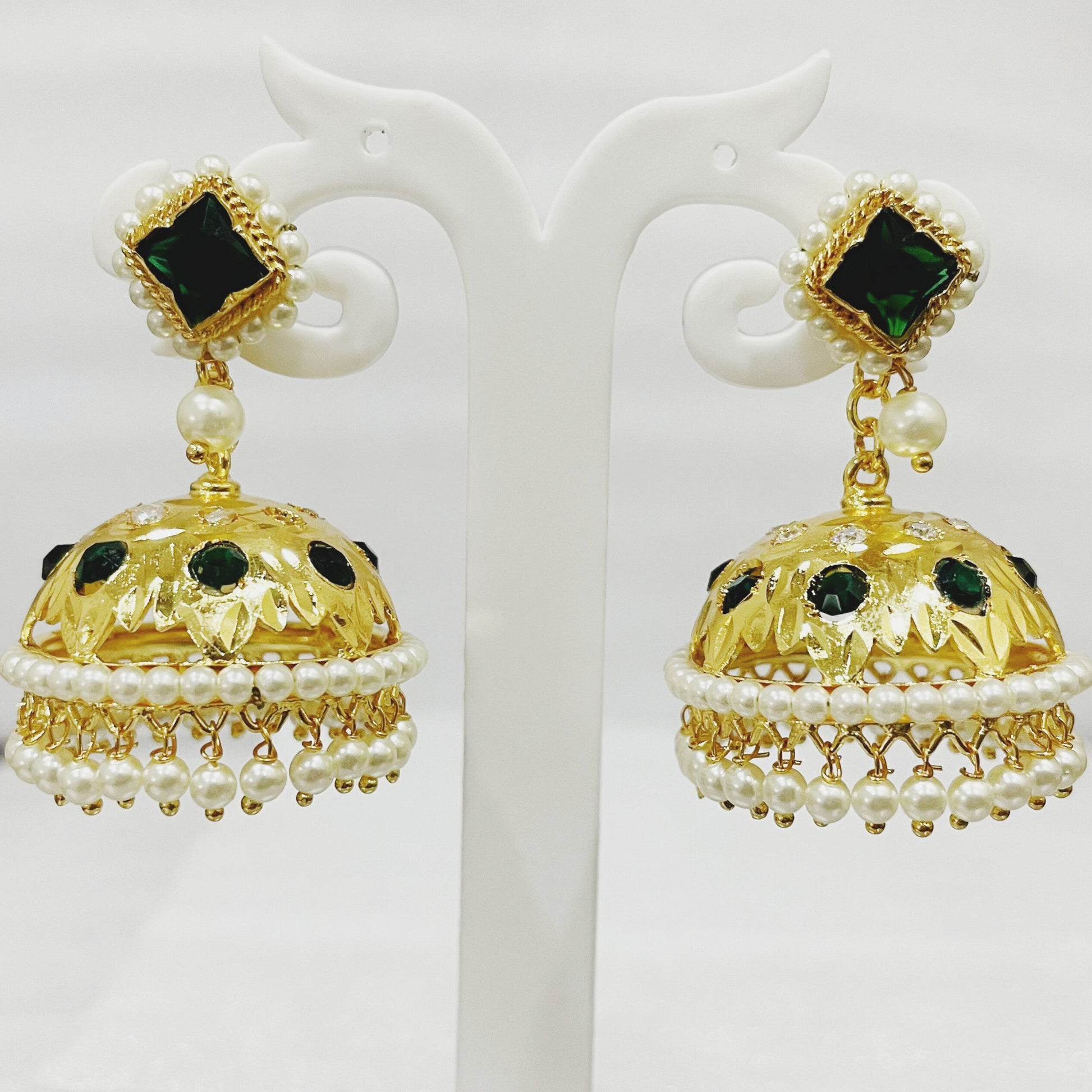 Green Ghumti Earrings m325