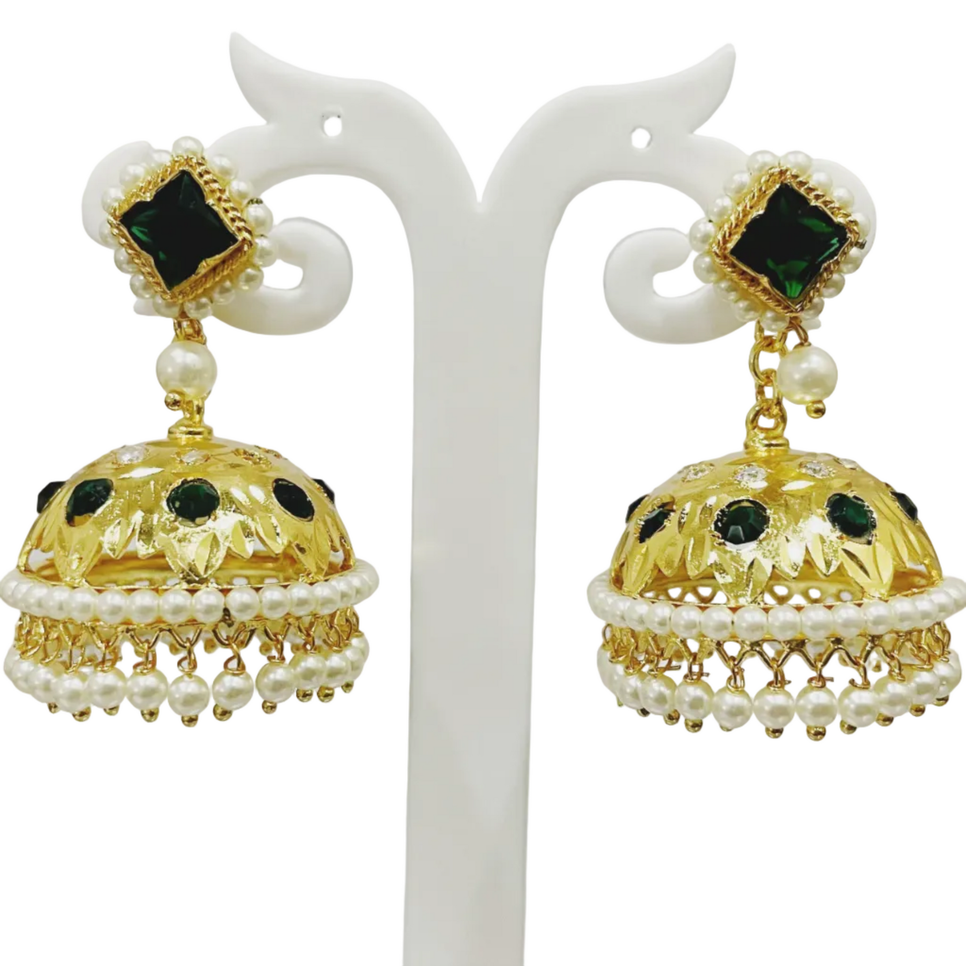 Green Ghumti Earrings m325
