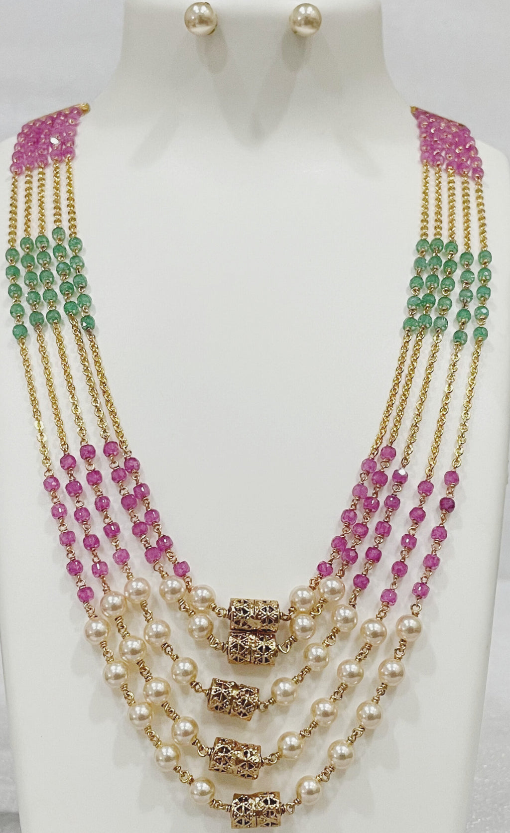 Five Layered Ranihaar with Antique Beads m367 367