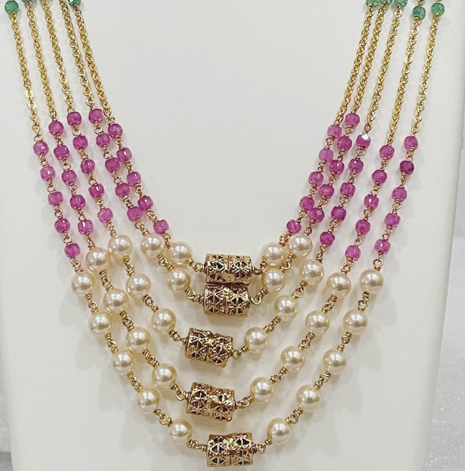 Five Layered Ranihaar with Antique Beads m367 367