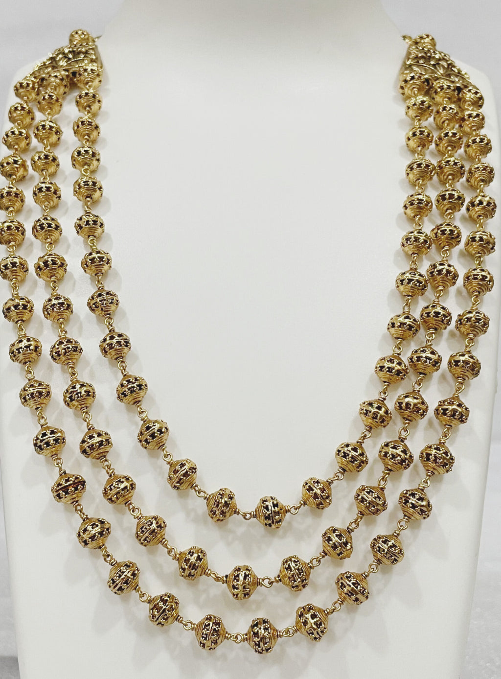 Three Layered Antique Beads Ranihaar mAa412