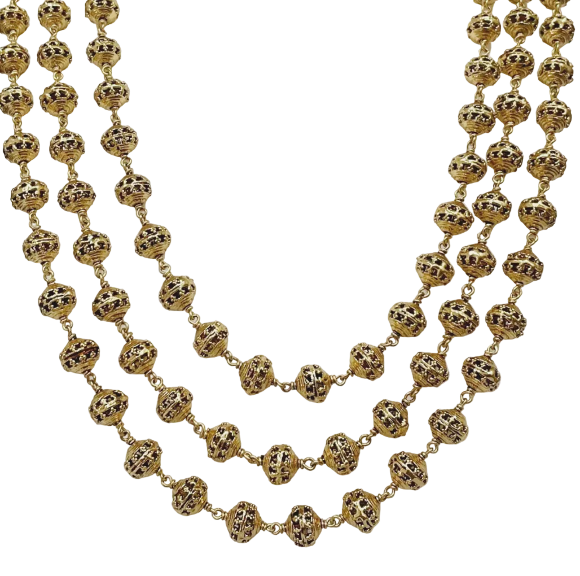 Three Layered Antique Beads Ranihaar mAa412