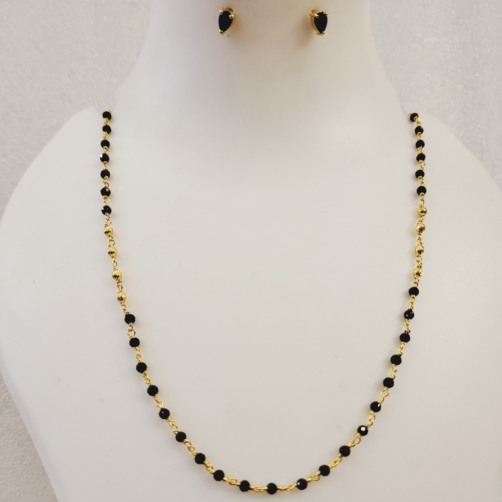 Short Single Line Mangalsutra with Tops m655 655