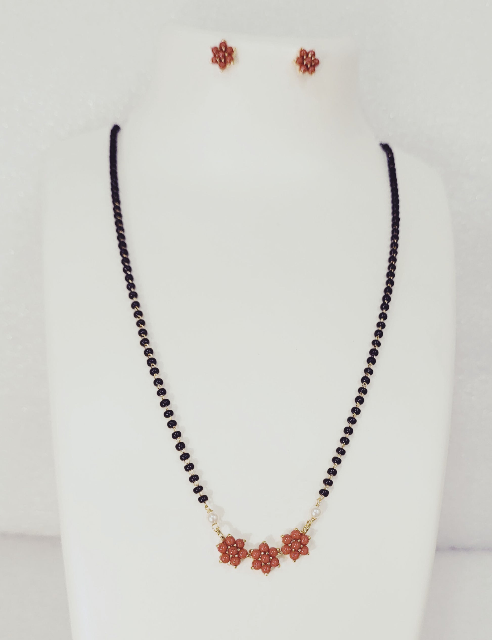 Three Kudi Coral Mangalsutra m698 698