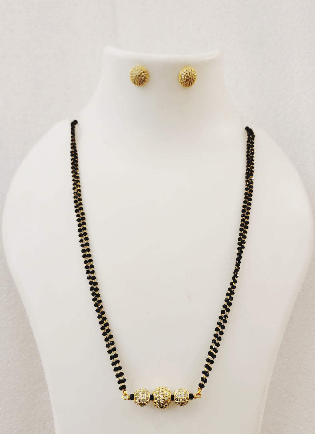 Three AD Ball Long Mangalsutra 30 Inches m706 706