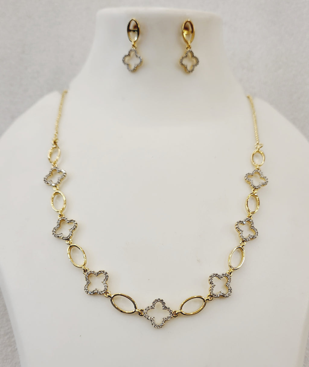 Clover Oval Necklace Set m722 722