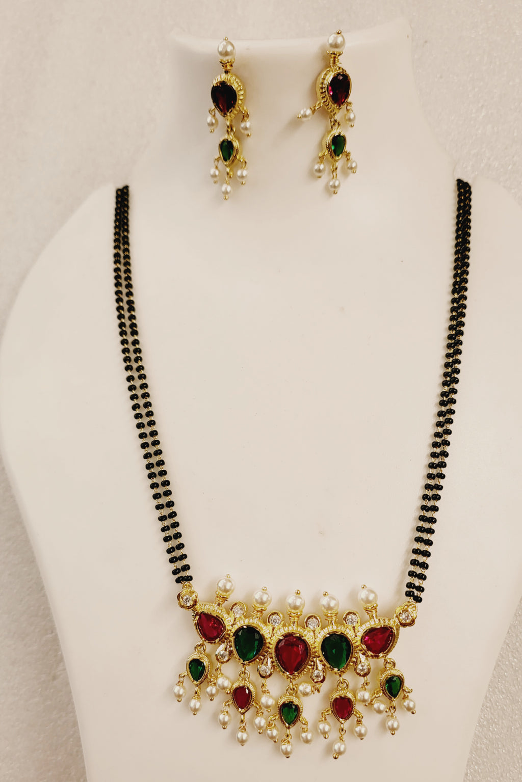 Red Green Tanmani Long Mangalsutra (34") m767 767