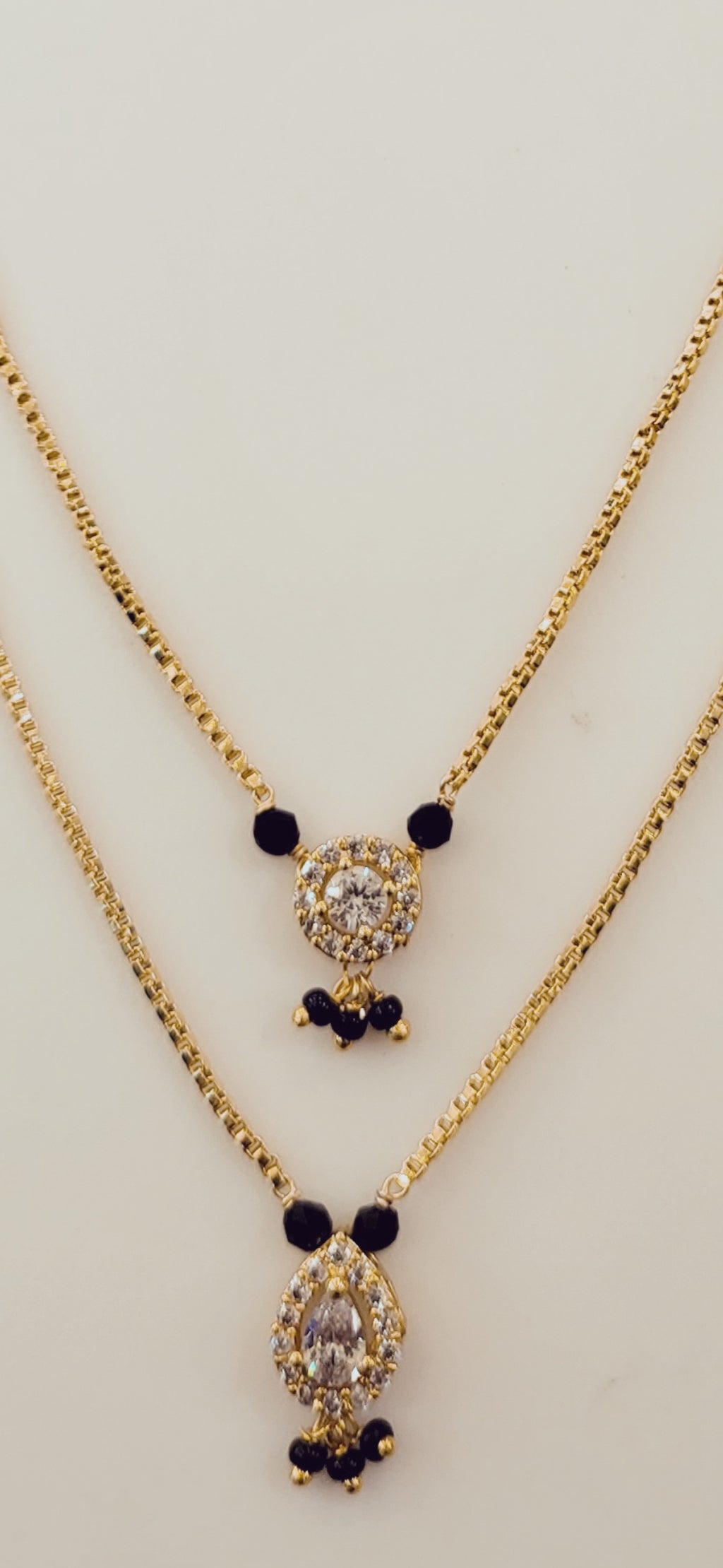 Delicate Two Layered AD Chain Mangalsutra m624 624