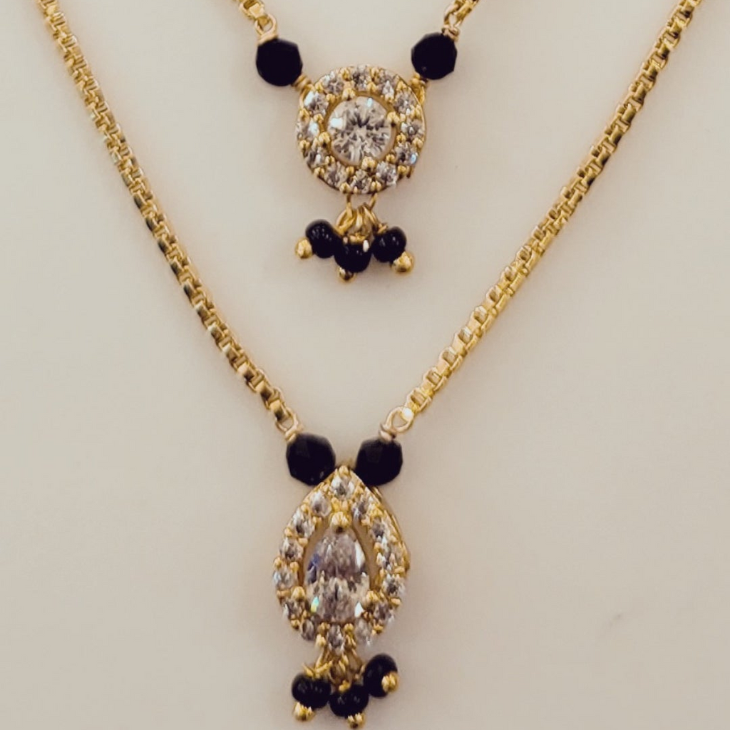 Delicate Two Layered AD Chain Mangalsutra m624 624