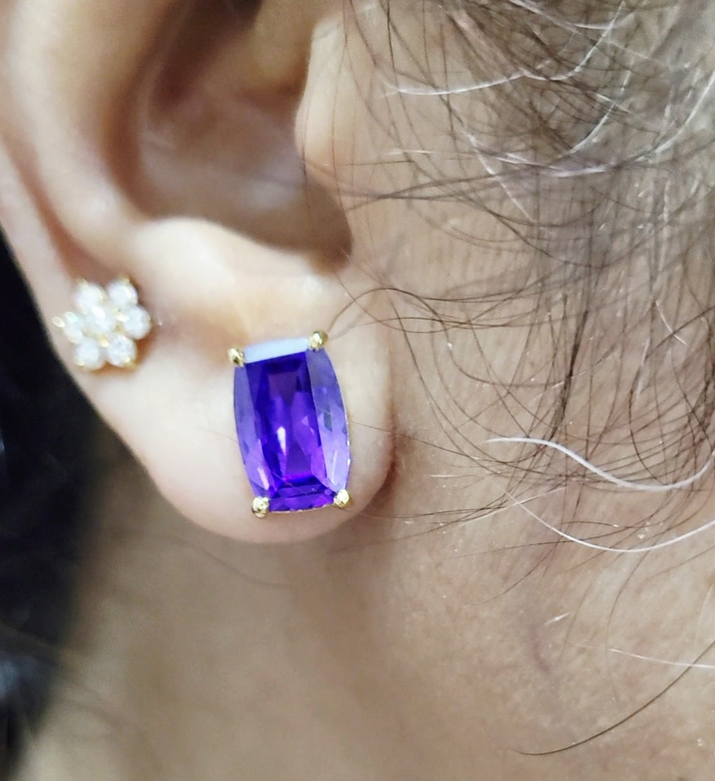 Dark Violet Cut Stone Set m648