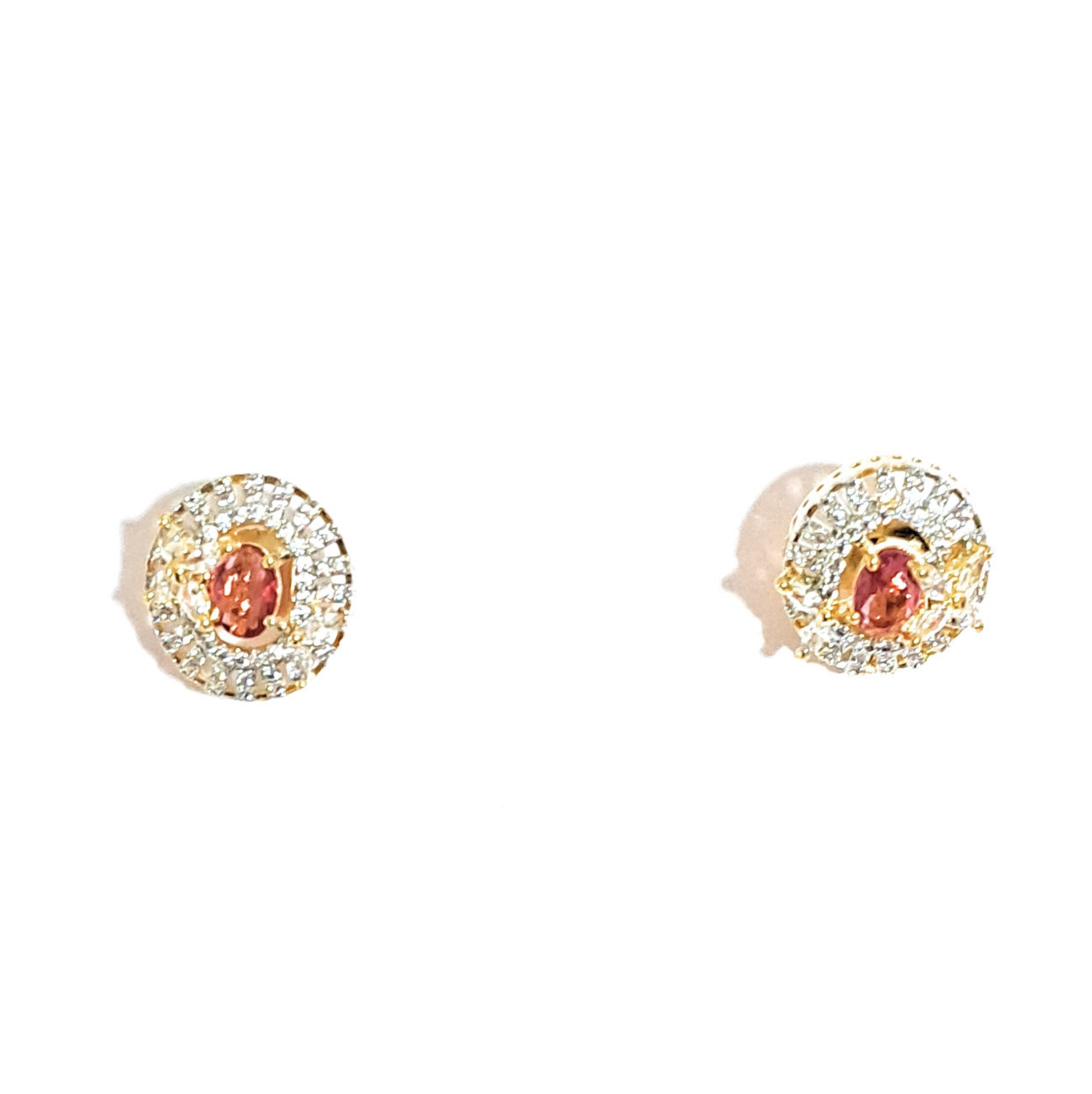 Oval Centre Piece And White American Diamond Locket Set