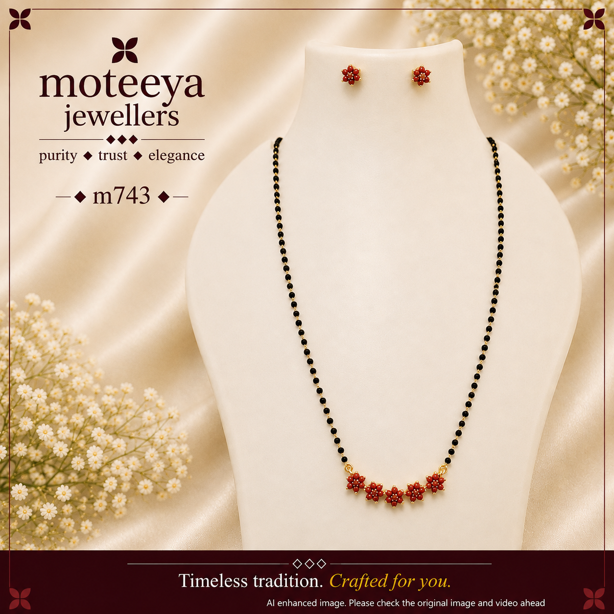 5 Coral kudi Long (24 inches) Mangalsutra m743 743
