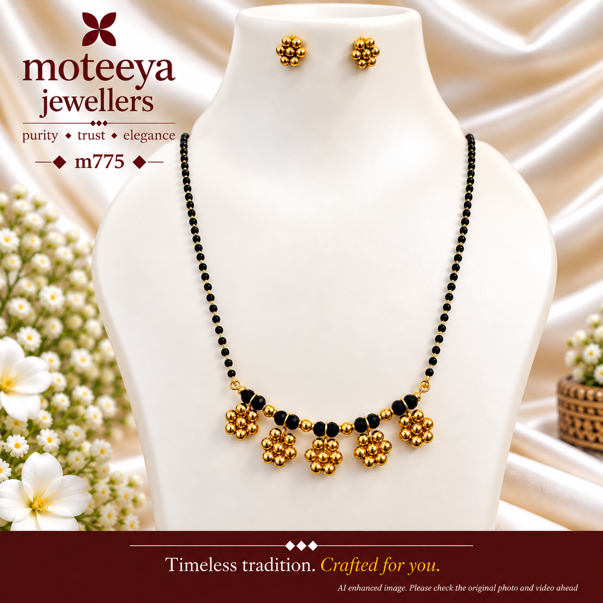 5 Golden Beads kudi Mangalsutra 18 inches m775 775