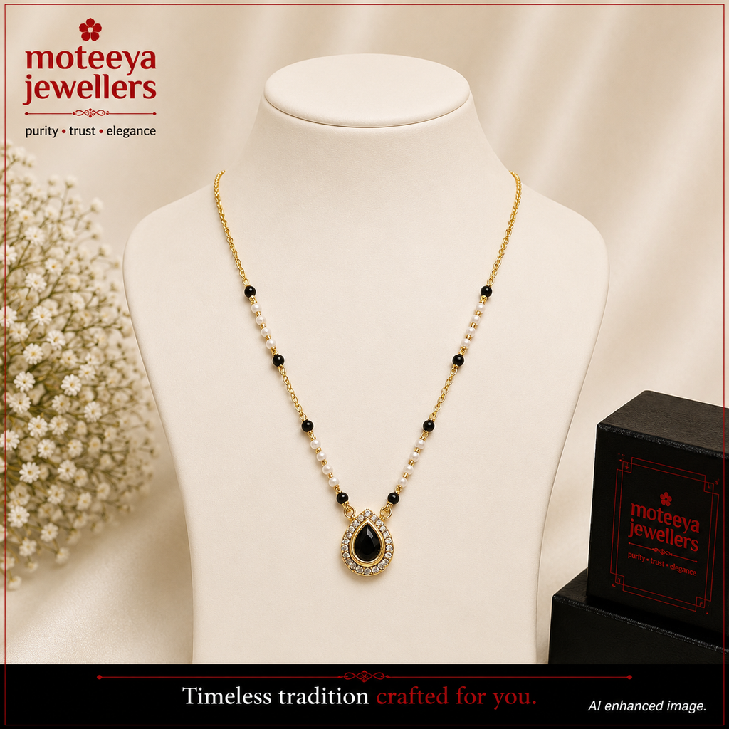 Delicate Black Drop Mangalsutra m678