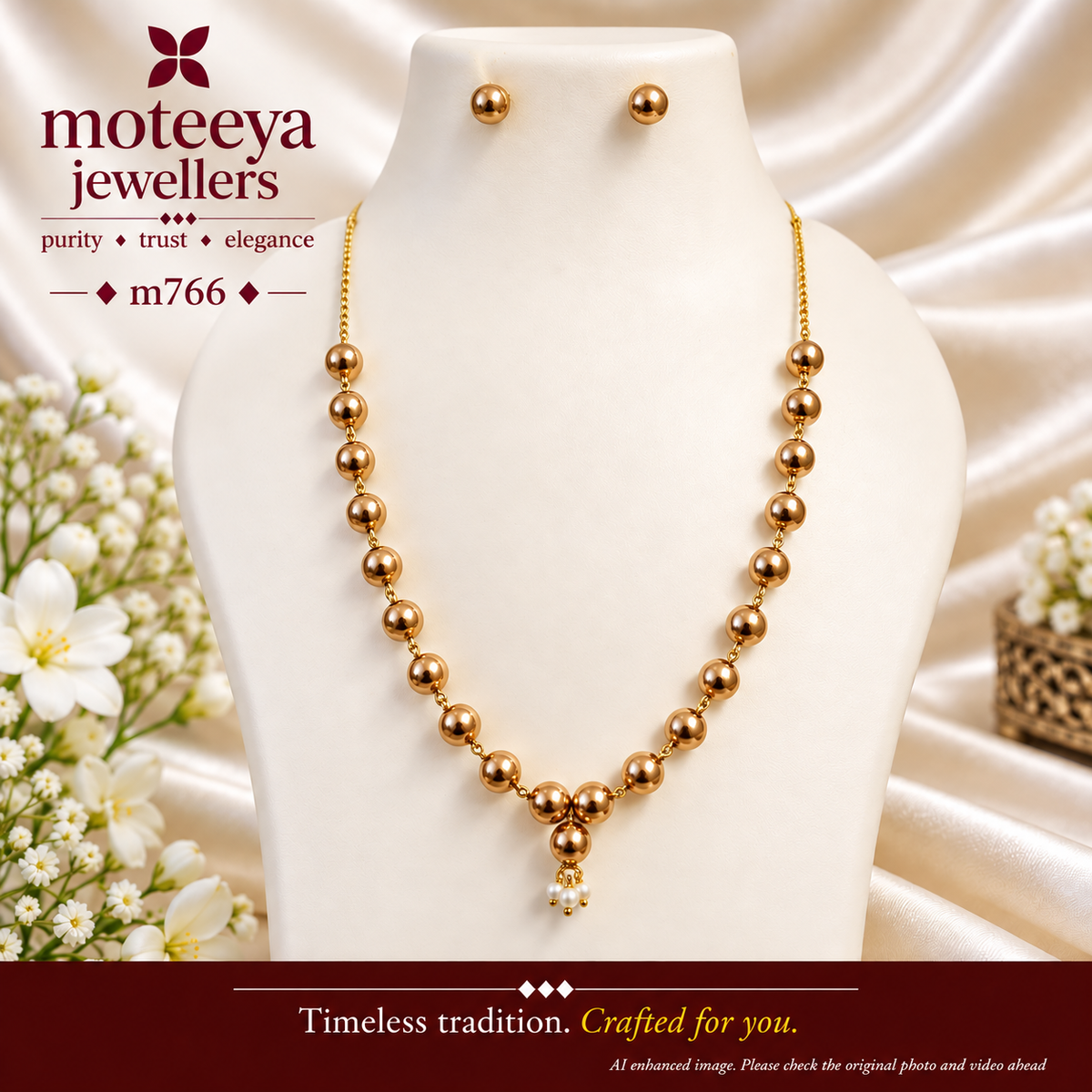 Golden Pearl Chain Set m766 766