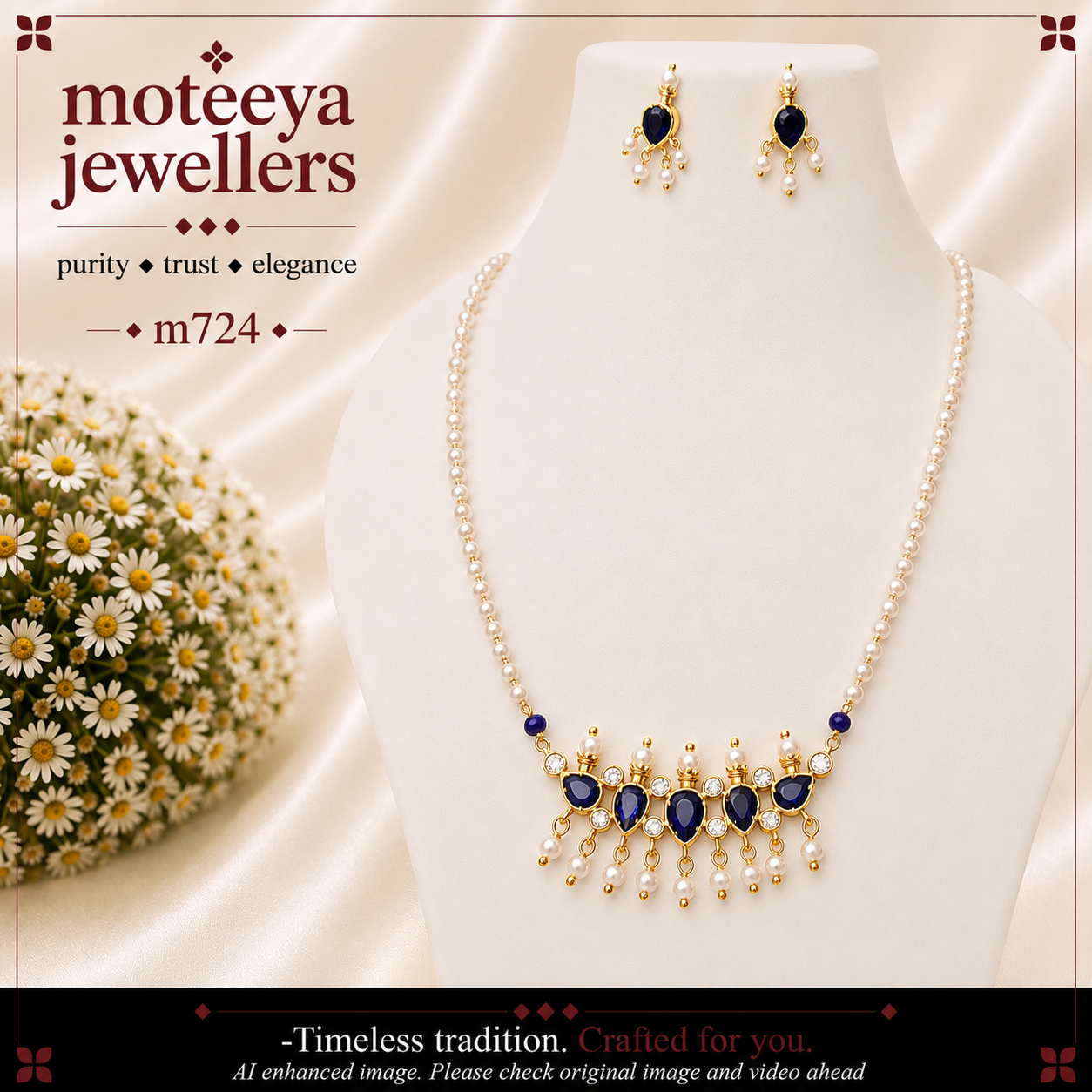 Small Navy Blue Tanmani m724 724