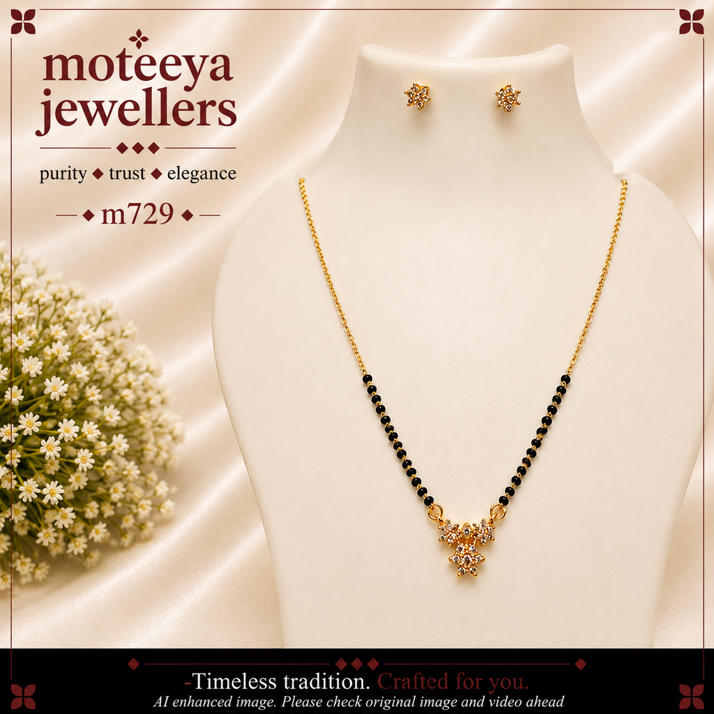 Delicate White Kudi Mangalsutra Set m729 729