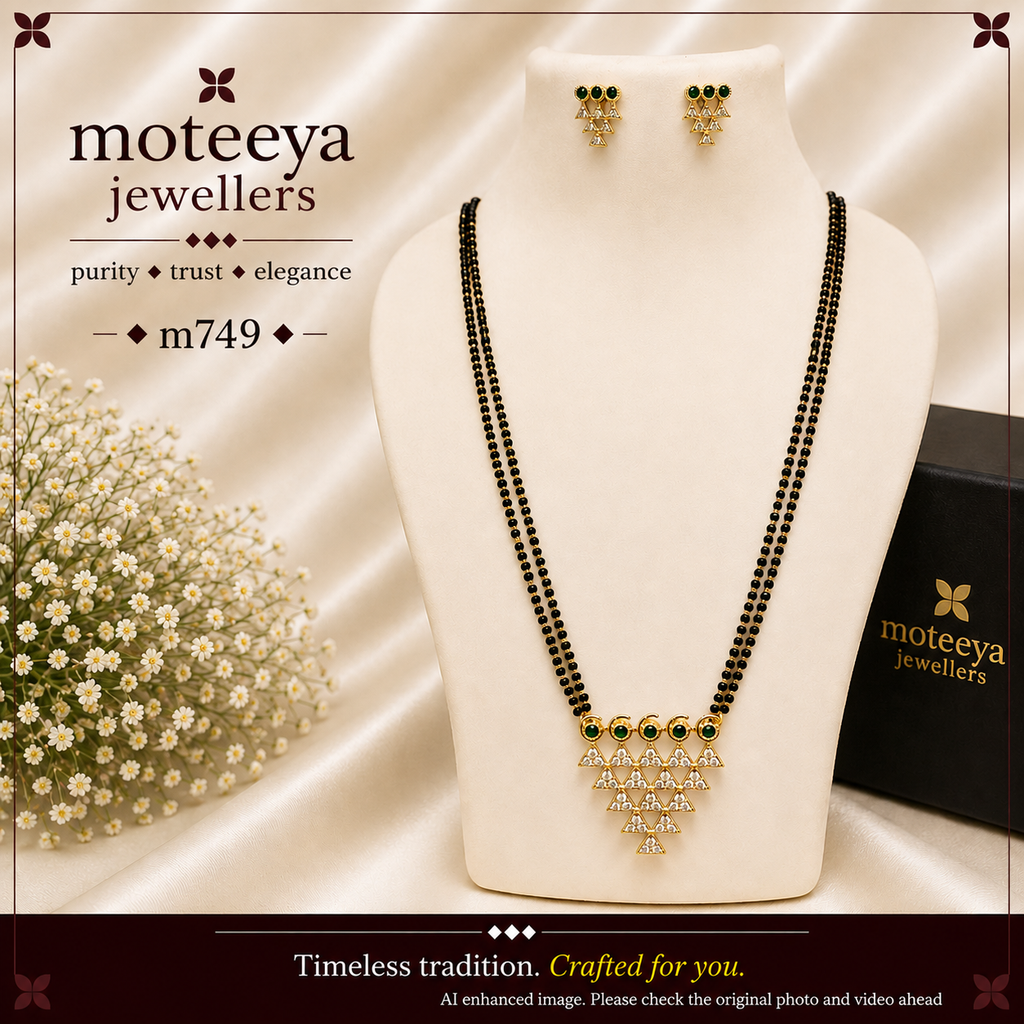 Green AD Saraswati Mangalsutra m749 749