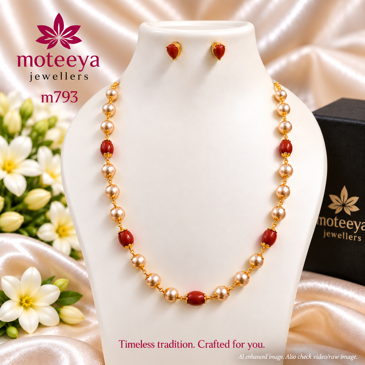 Moti Dholak Coral Chain set m793 793