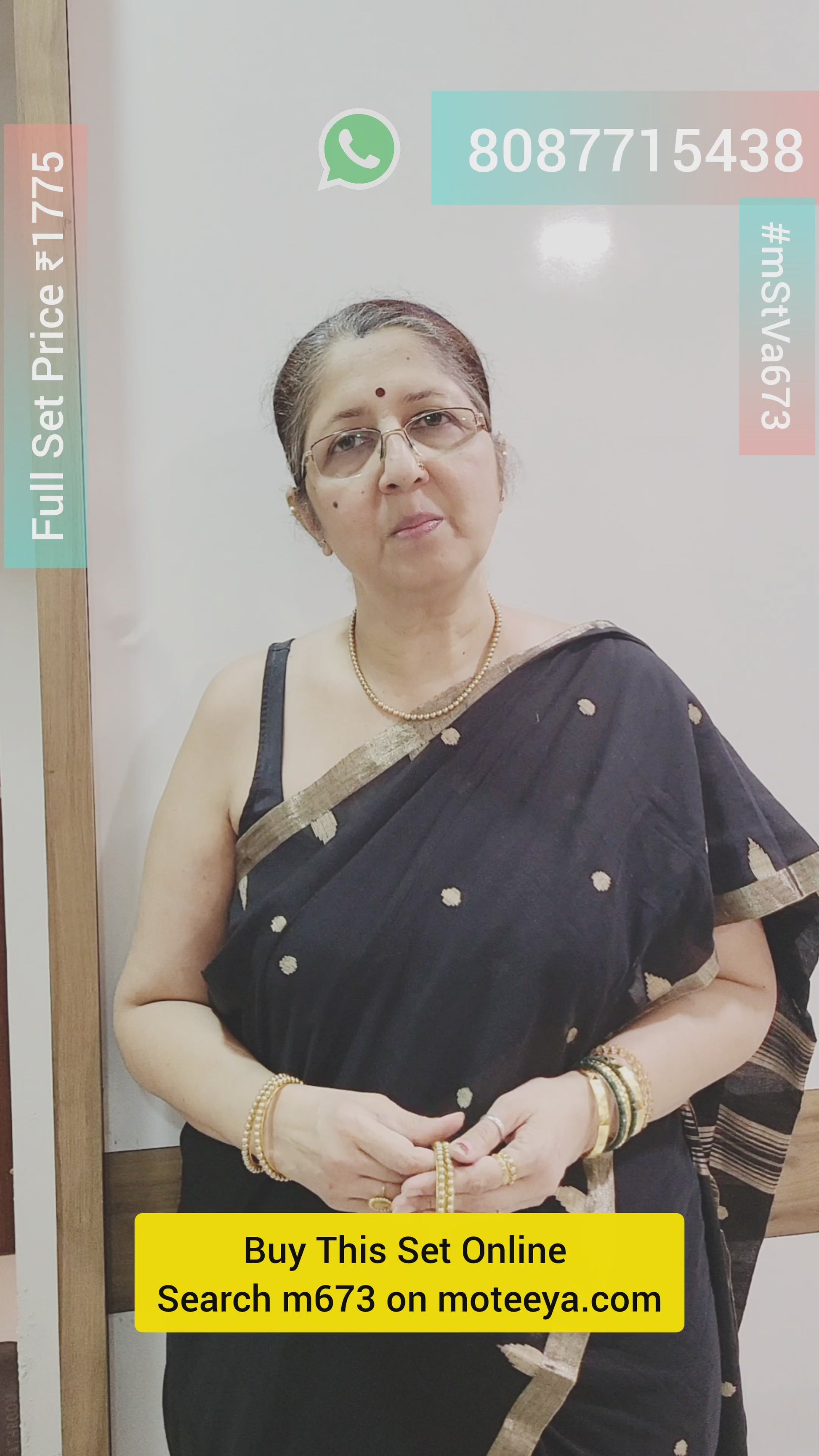 Golden Pearl Set with Bangles m673