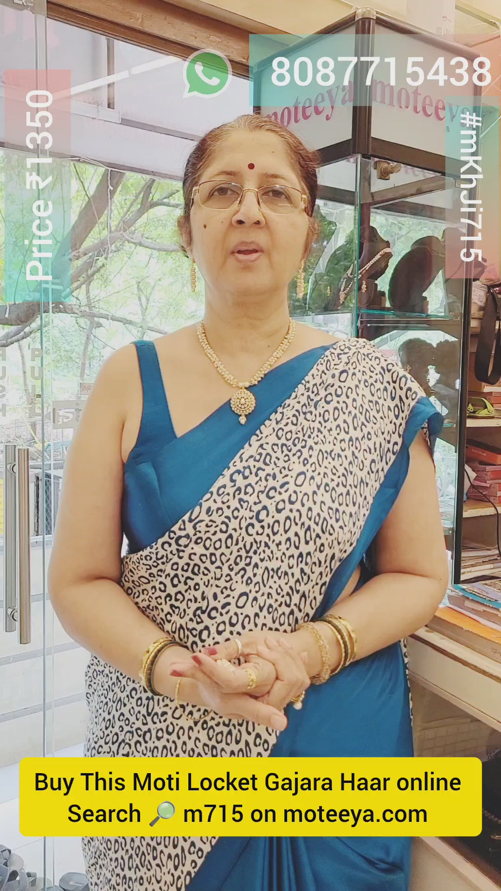 Moti Locket Gajara Haar m715 715