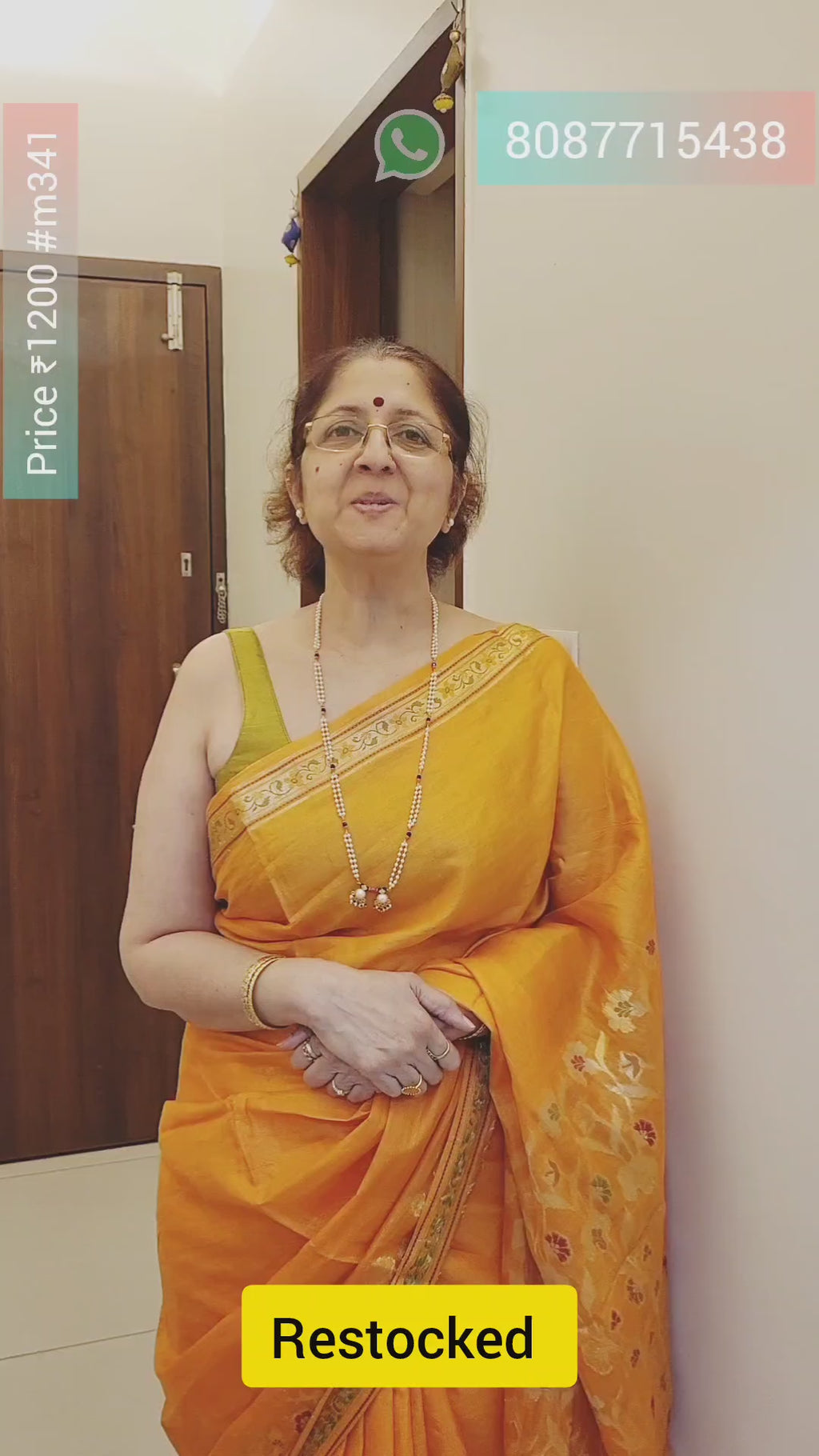 M341 Long Moti Coral Mangalsutra