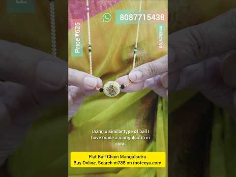 Flat Ball Long Chain Mangalsutra 34 Inches m788 788