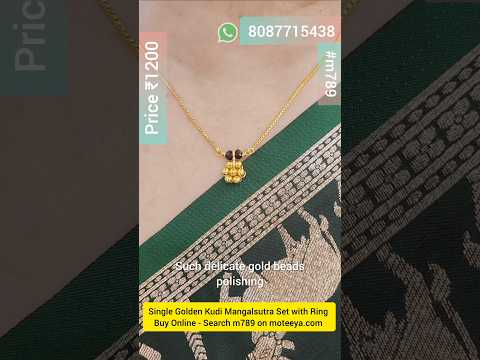Single Golden kudi Mangalsutra Set with Ring m789 789