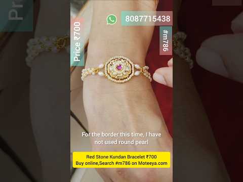 Red Stone Kundan Bracelet m786 786