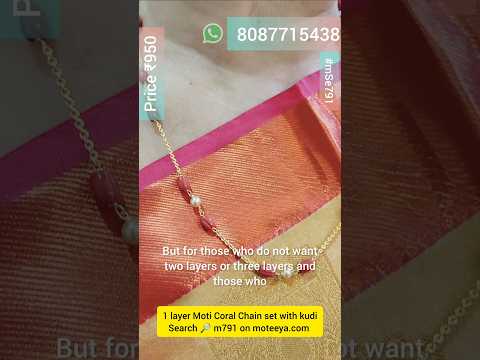 1 Layer Moti Coral Chain set with kudi m791 791