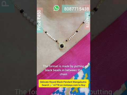 Delicate Round Black Pendant Mangalsutra m778 778