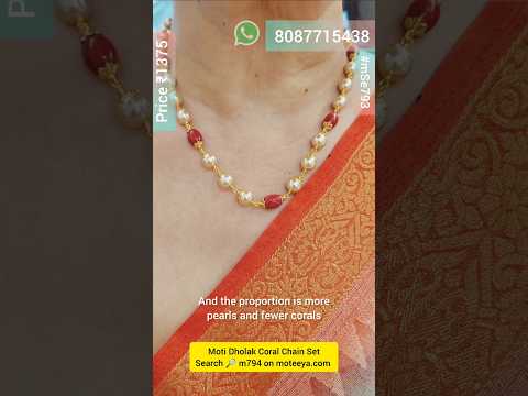 Moti Dholak Coral Chain set m793 793