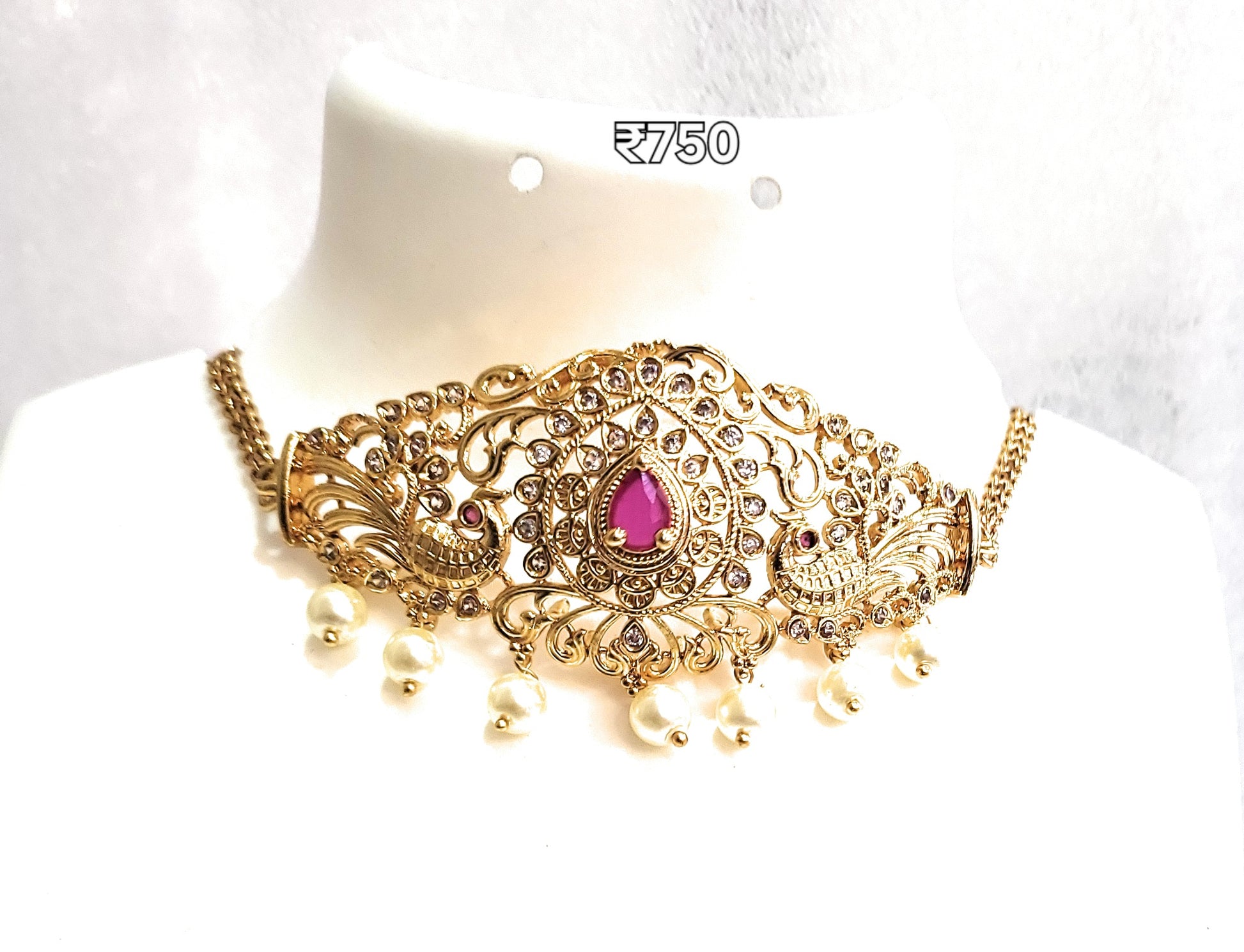 Red Stone Bajuband cum Choker m542 mkh542 542