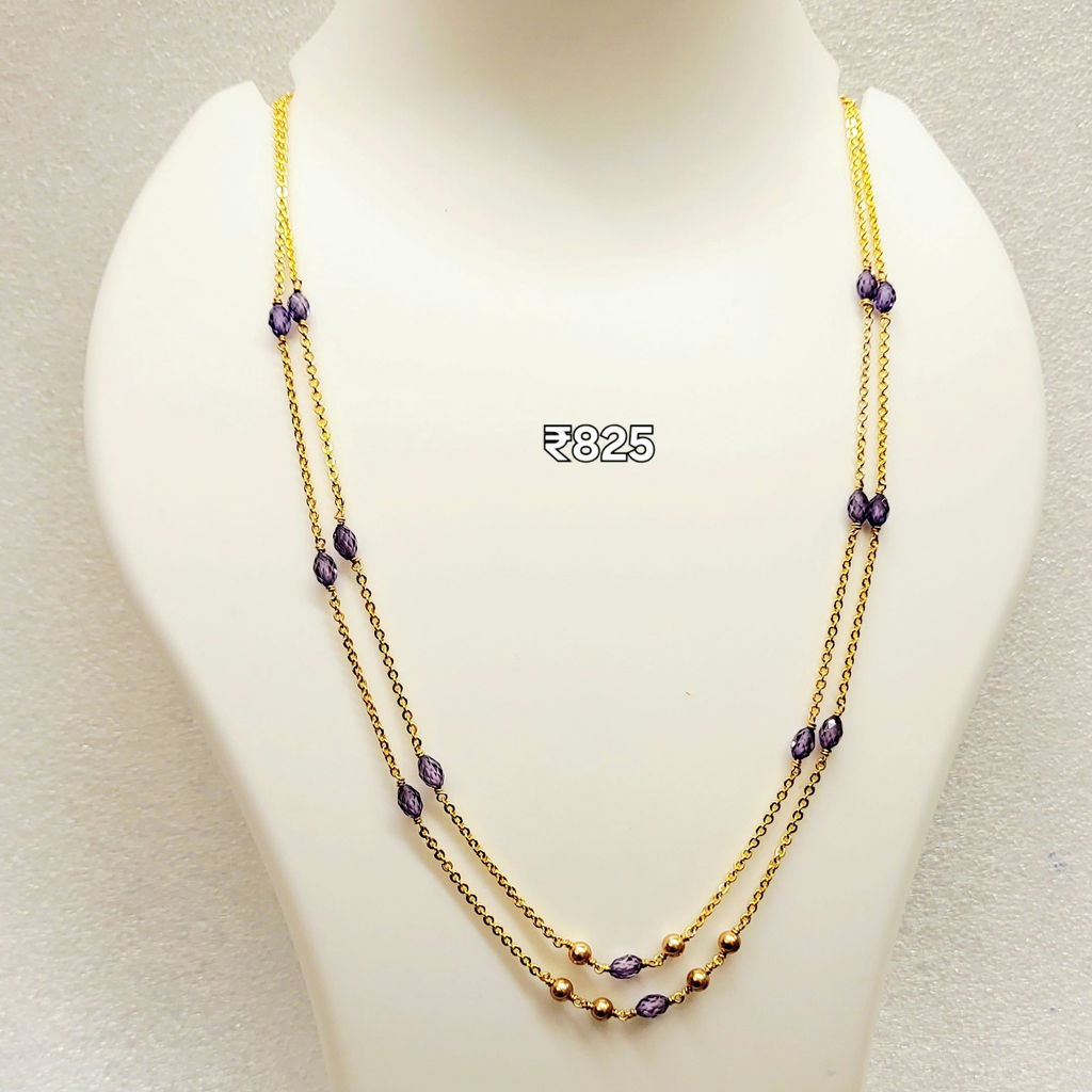 Ameythyst Colour Drops Chain Ranihaar m459 459