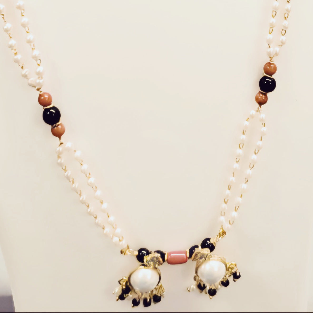 M341 Long Moti Coral Mangalsutra 341