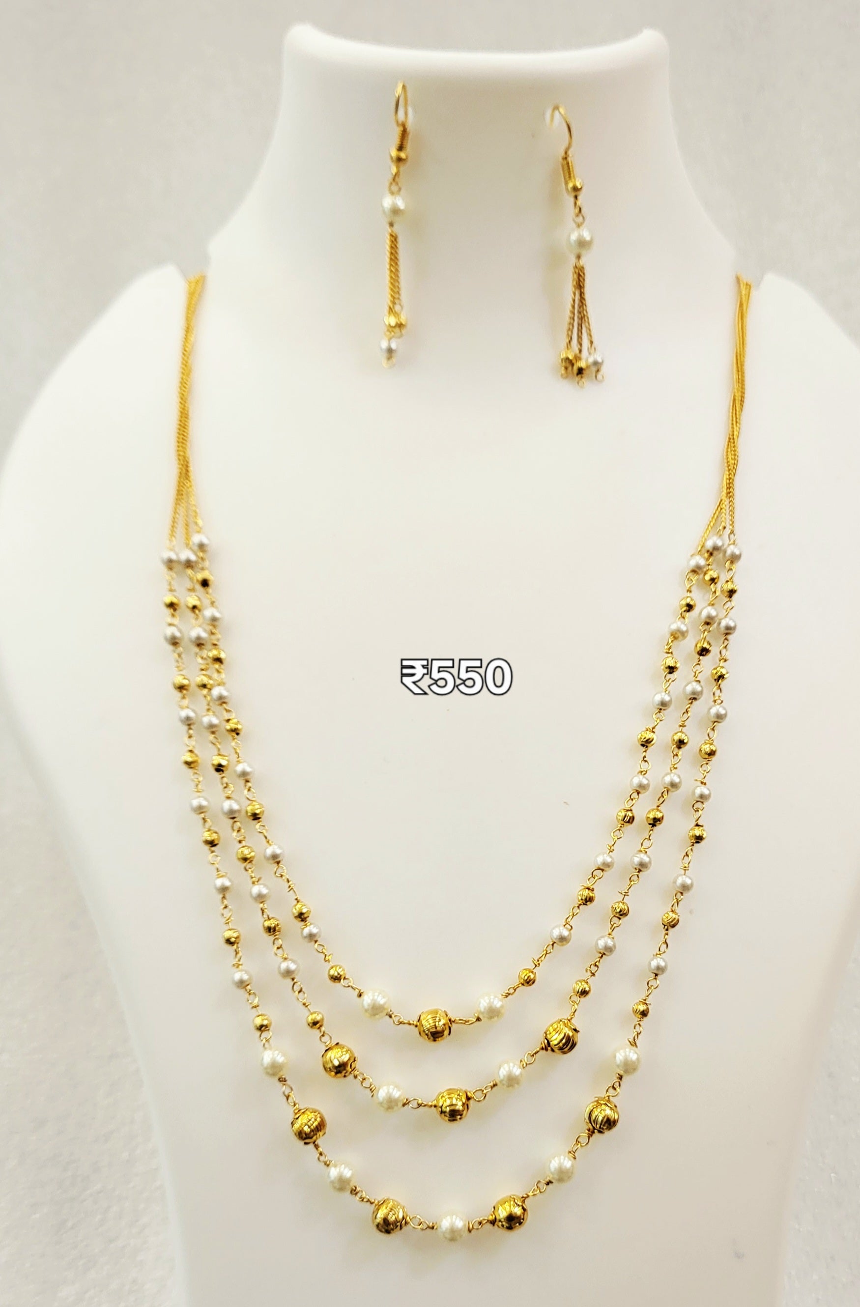 Moti Golden Beads Ranihaar m427