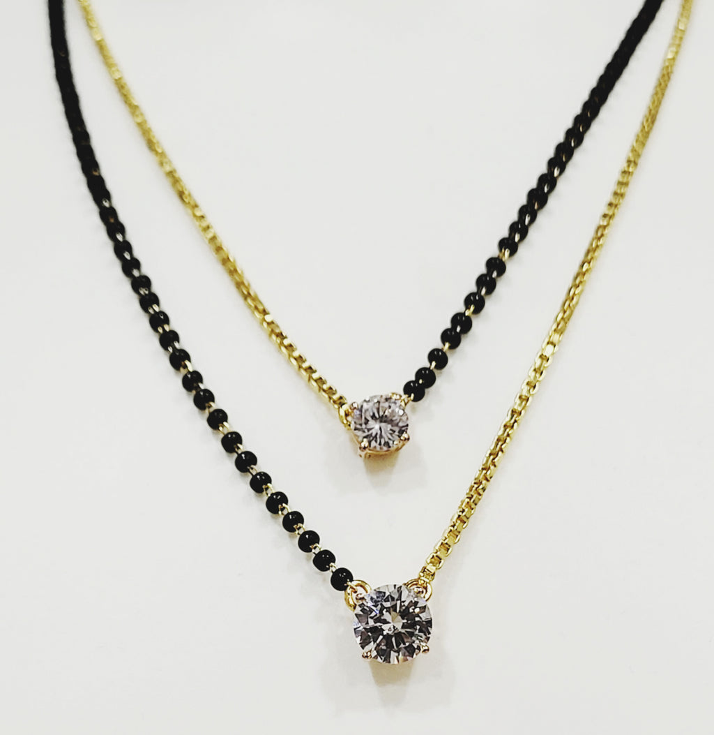 Half Chain Half Ganthan Mangalsutra m577 577
