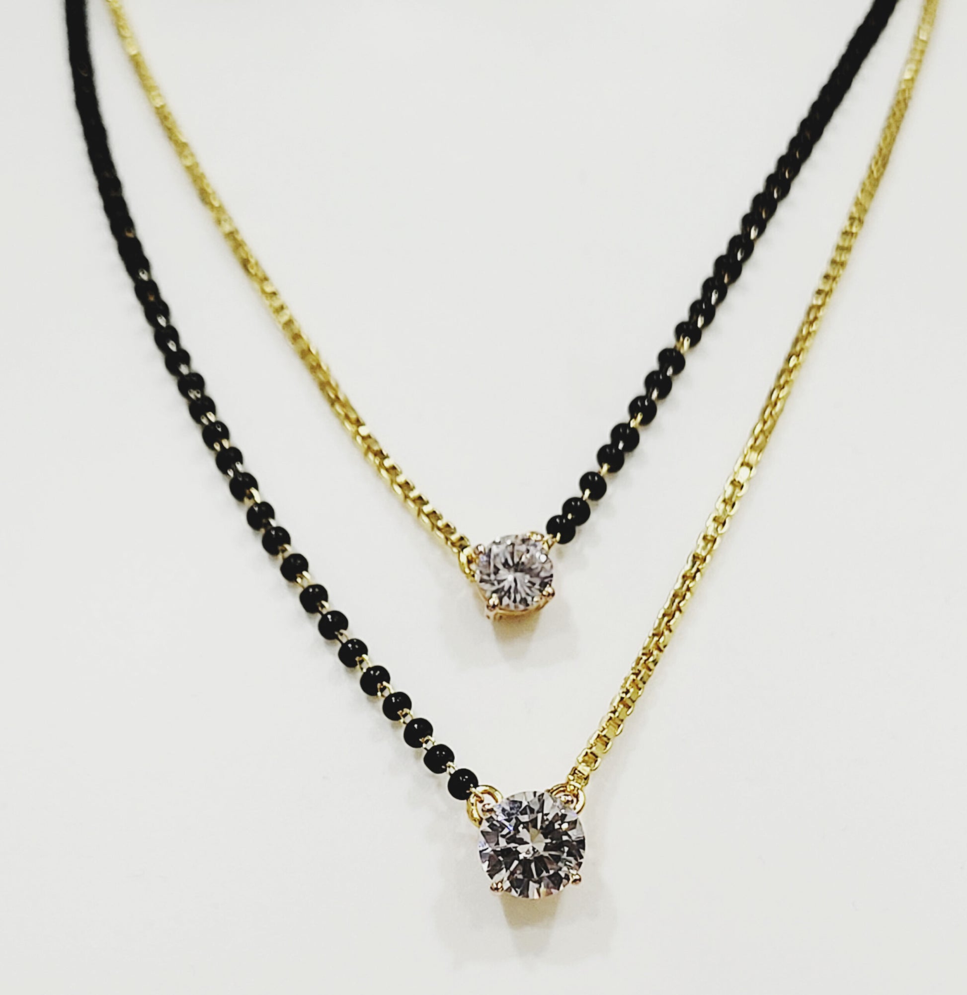 Half Chain Half Ganthan Mangalsutra m577 577