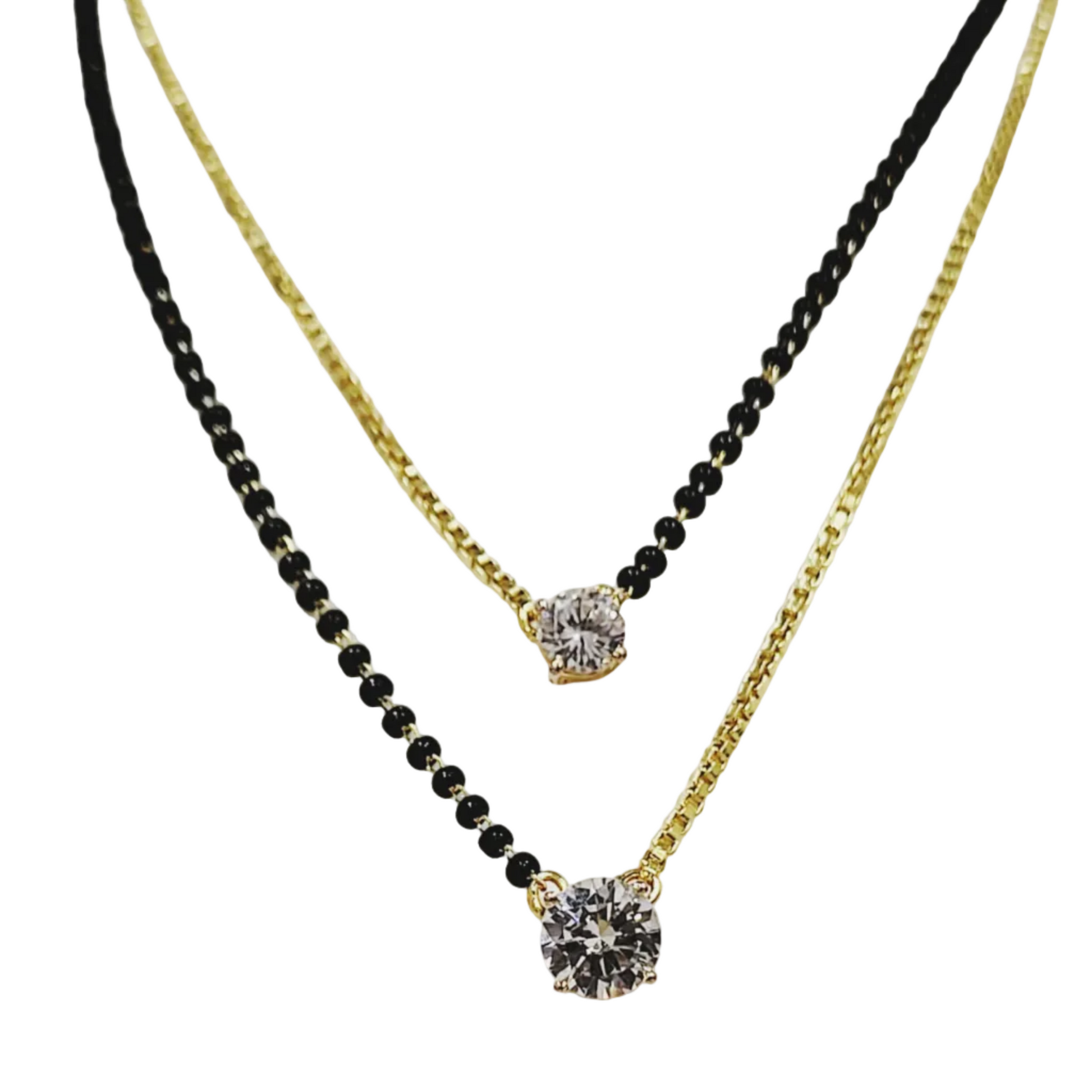 Half Chain Half Ganthan Mangalsutra m577 577