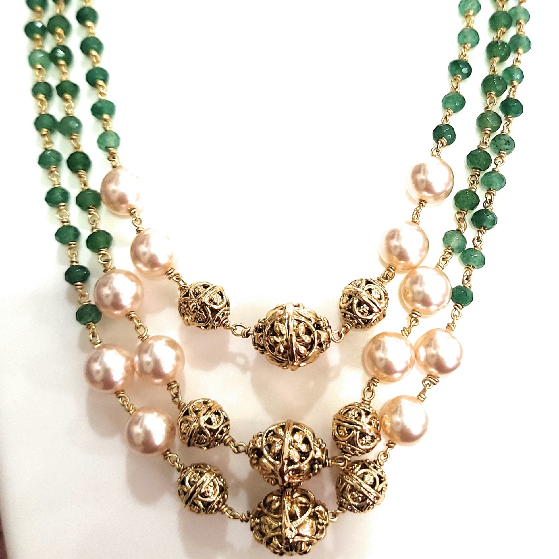 Green three layer Crystal Ranihaar mAa438 m438 438
