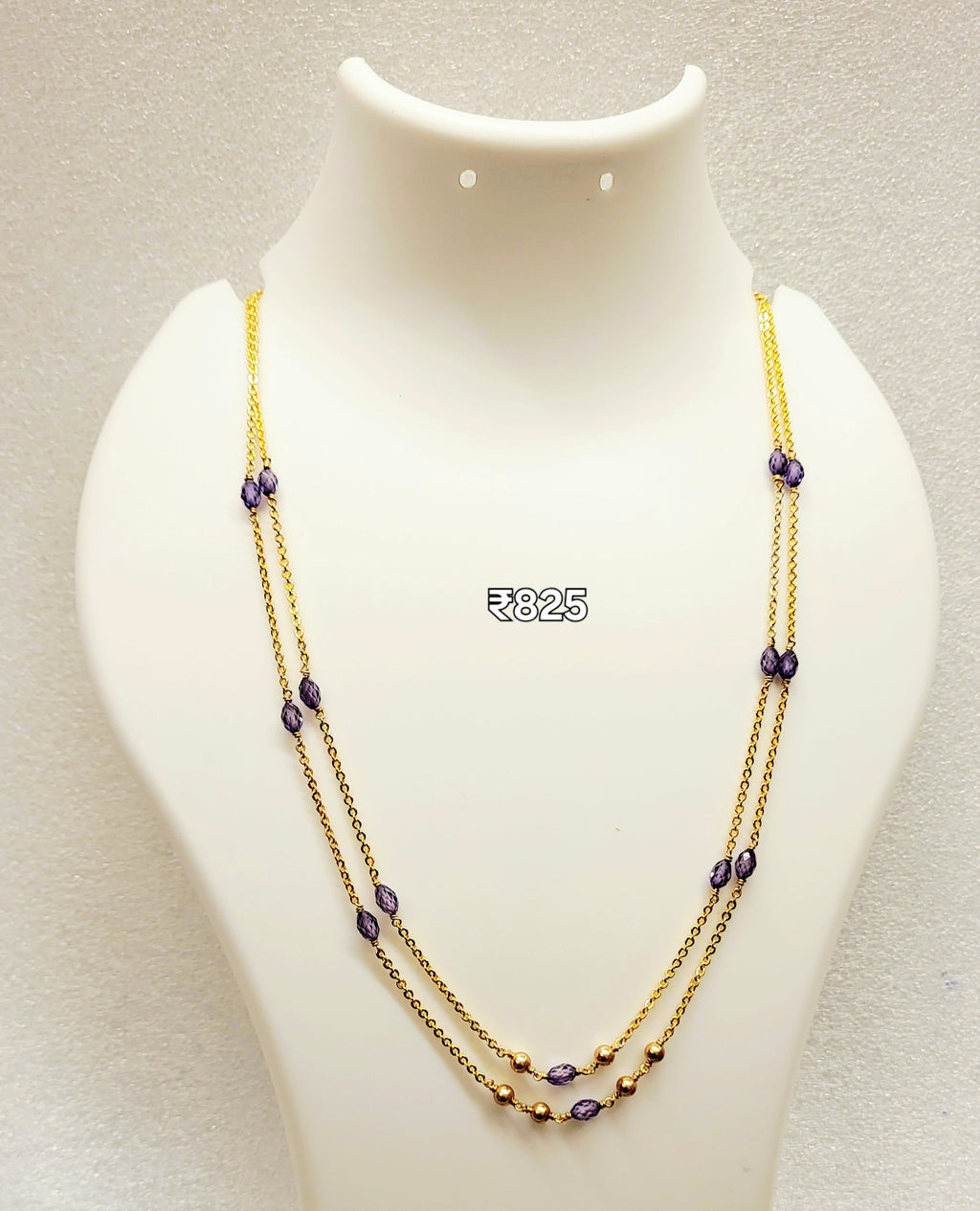 Ameythyst Colour Drops Chain Ranihaar m459 459