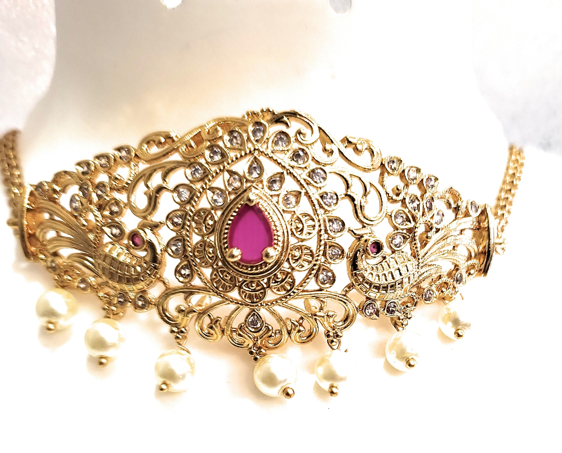 Red Stone Bajuband cum Choker m542 mkh542 542